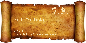 Tell Melinda névjegykártya