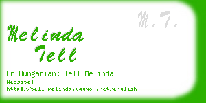 melinda tell business card